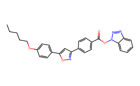lH-Benzo[d|[l,2,3]triazol-l-yl-5-(4-(pentyloxy)-phenyl)isoxazol-3-yl) benzoate 235112-66-0
